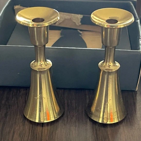 1950s Dansk Designs Solid Brass Candlesticks Set of 6 JHQ Quistgaard MCM - Picture 10 of 11